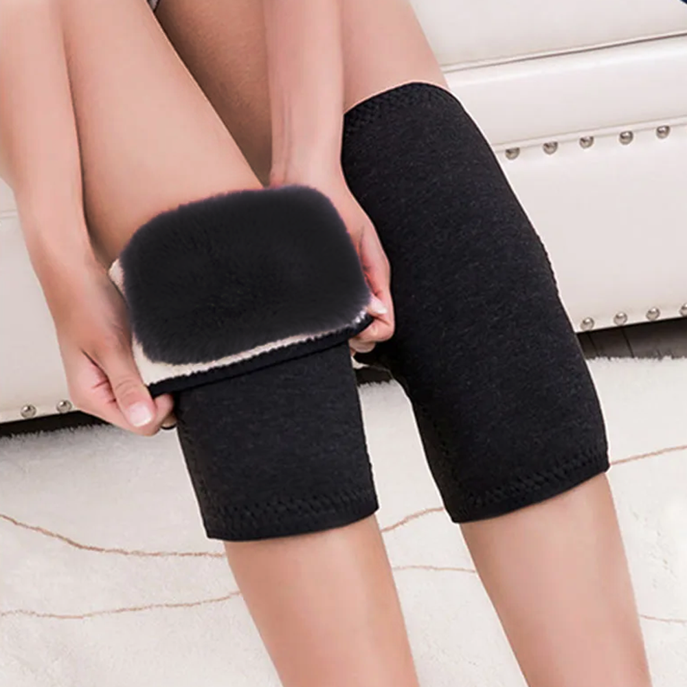 Наколенники на липучке, мех внутри