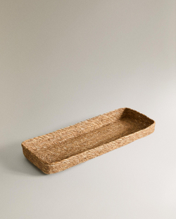 Zara Home Поднос из морской травы, цвет бежевый, 43 см