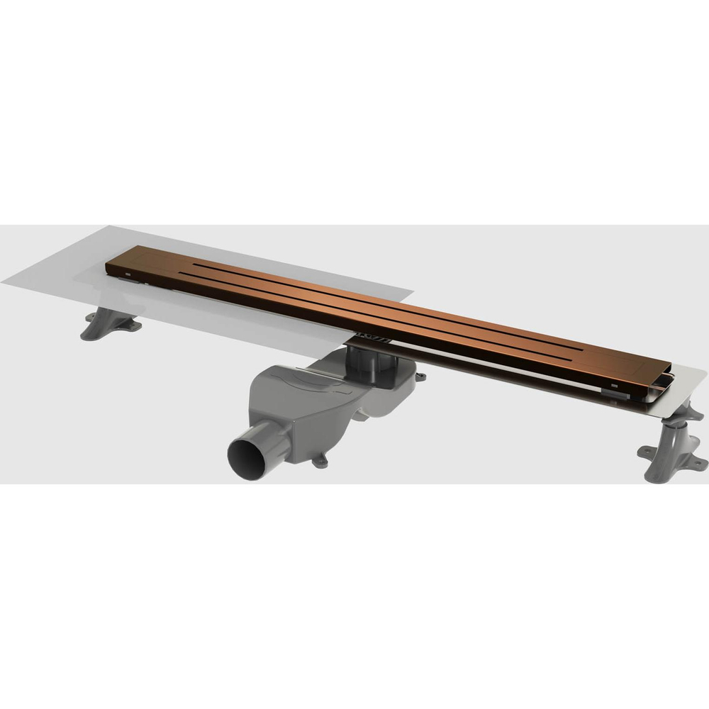 Душевой лоток Boheme Premium Trendy 80см 983-80-BRB нержавеющая сталь BRUSHED BRONZE