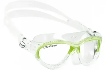 Очки для плавания детские Cressi Cobra Kid прозрачный силикон/лайм