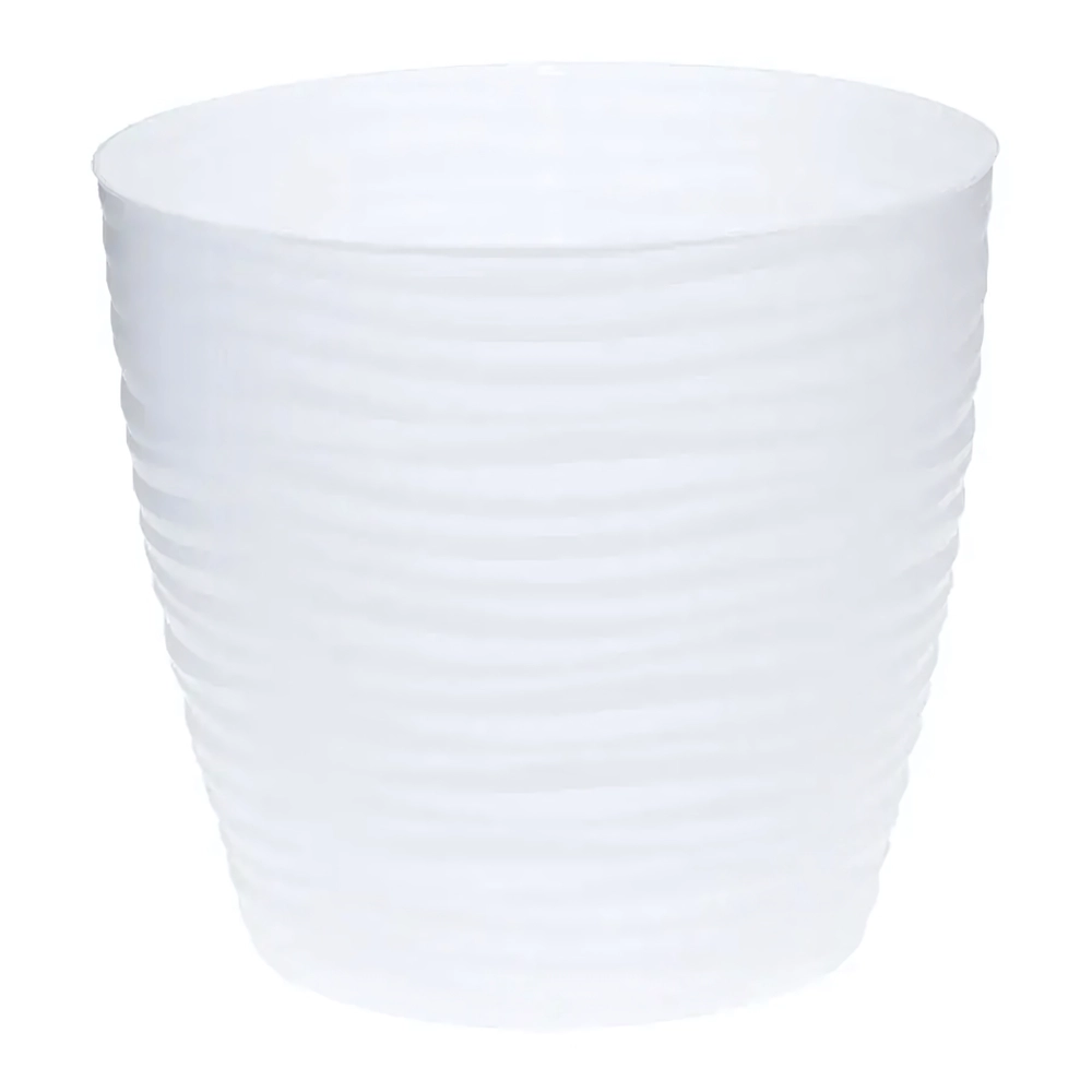 Кашпо ДЮНА D180мм 3л с поддоном белый