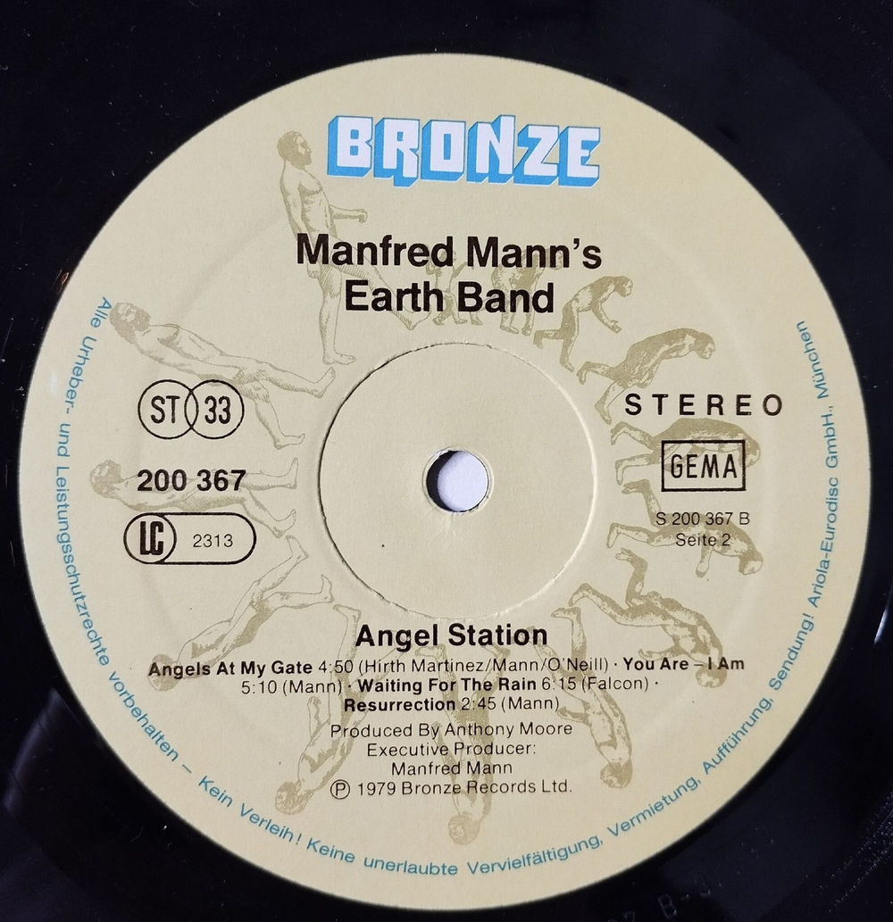 Винтажная виниловая пластинка LP Manfred Mann Earth Band Angel Station (Germany 1979) Don't Kill It Carol
