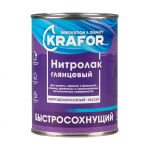 Нитролак НЦ-218 быстросохнущий, глянцевый, бесцветный 0,7кг (1/14) "KRAFOR"