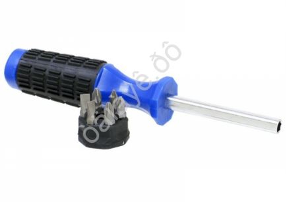 Отвертка комбинированная 2в1 "МАЯКАВТО™"  75мм, (с битами PH1,PH2,SL5,SL6,PZ1,PZ2) 55013