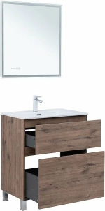Тумба с раковиной Aquanet Алвита new 70 344128+330430 дуб веллингтон табак