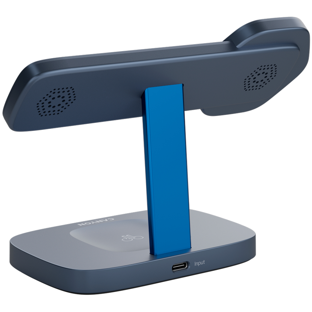 CANYON Wireless Charging Station Hexagon 310 3in1 DarkGrey/Blue