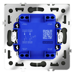 Выключатель встраиваемый VOLTUM S70 двухклавишный 10А, (черный матовый)