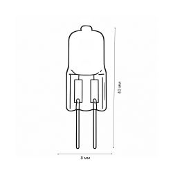 JC-12-20-G4 Лампа галогенная матовая Картонная коробка