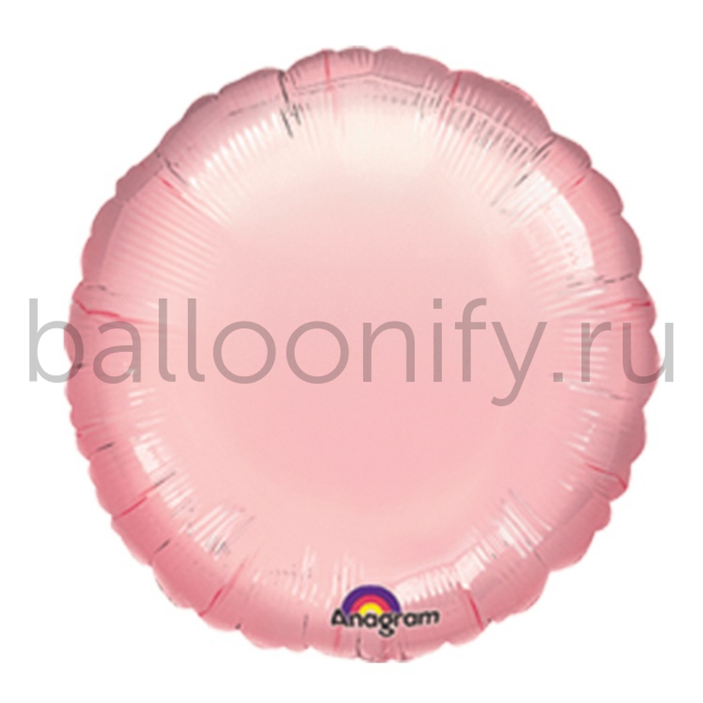 Фольгированная фигура, круг 18"/46СМ Металлик Pink