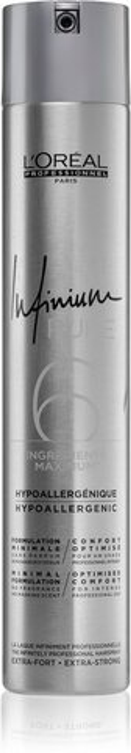 L’Oréal Professionnel Infinium Pure - Гипоаллергенный лак для волос с очень сильной фиксацией. /  bezzapachowy 500  ml  / GTIN 3474636476640