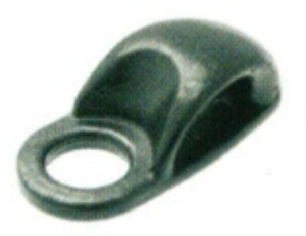 Петля для обуви с 1 отверстием литая 07Е1200, тёмный никель [05]