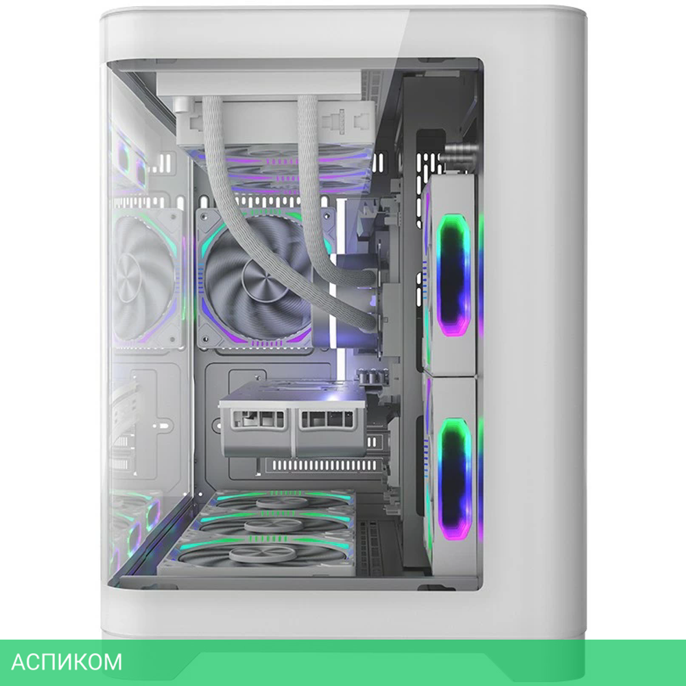 Корпус 1stPlayer UV6 без БП White (UV6-WH-2FC7R-W-1FC7-W)