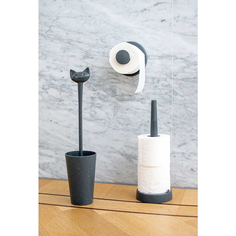 Ершик для унитаза miaou, organic, темно-серый