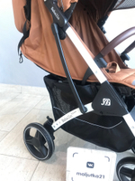 Коляска прогулочная Babalo 2024 Амбровый текстиль на белой раме