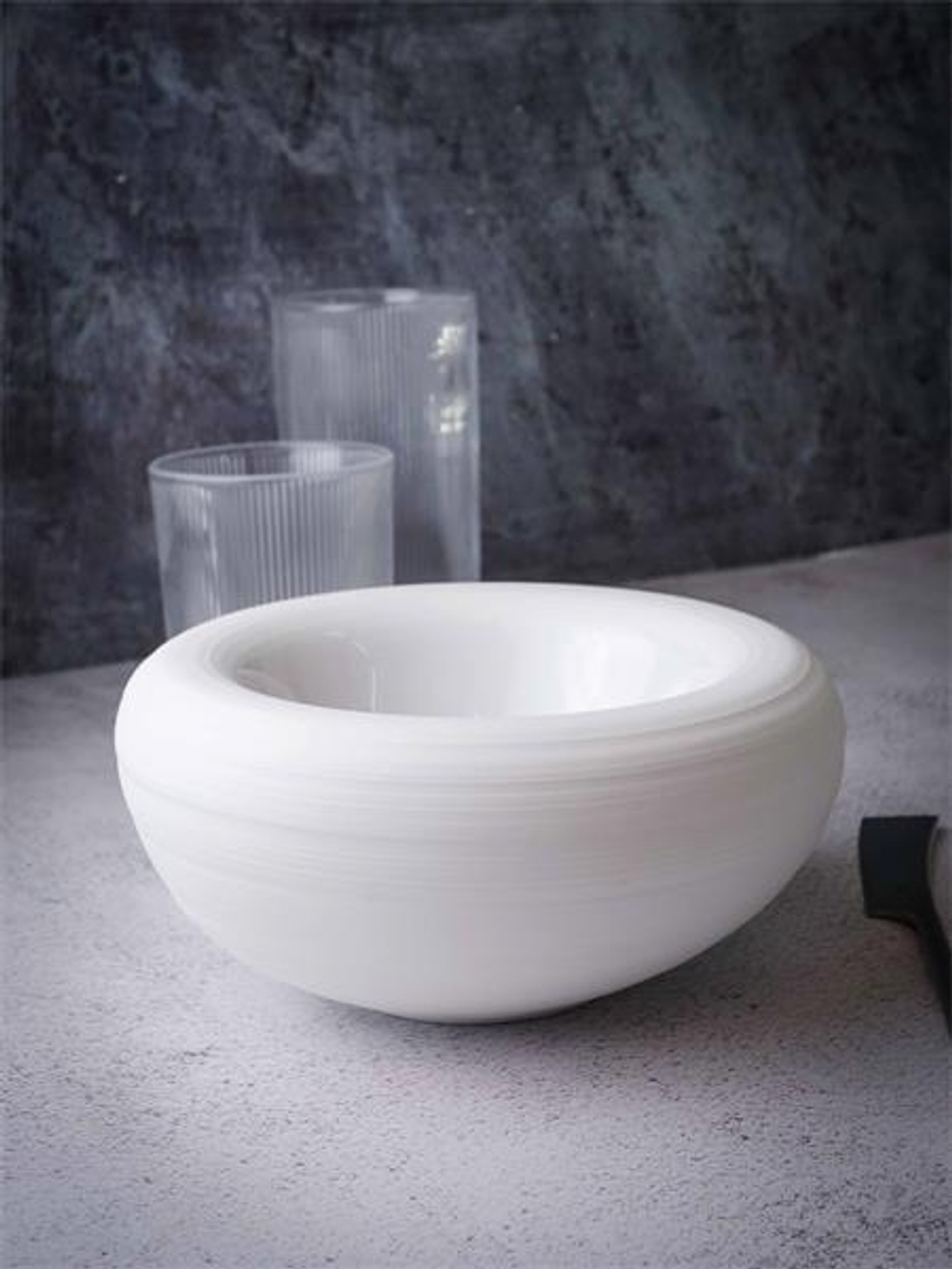 Салатник "бублик" 200 мл, d 17,5 см h 8 см, фарфор, Linea