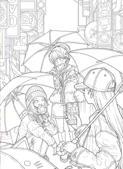 Rowon's Mongrel Daily Girl. Part 1. Coloring Book