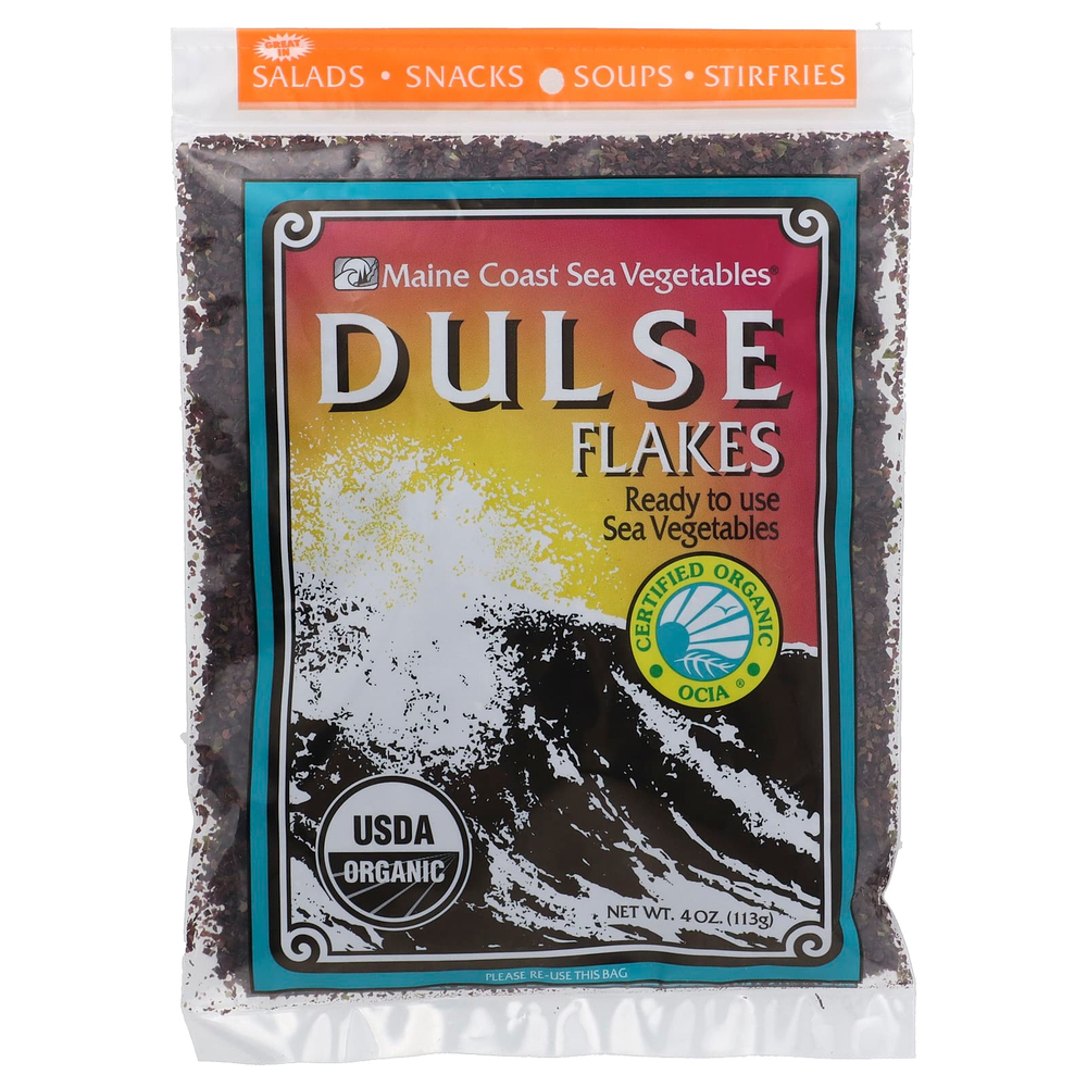 Maine Coast Sea Vegetables, Dulse Flakes, дульсе, 113 г (4 унции)