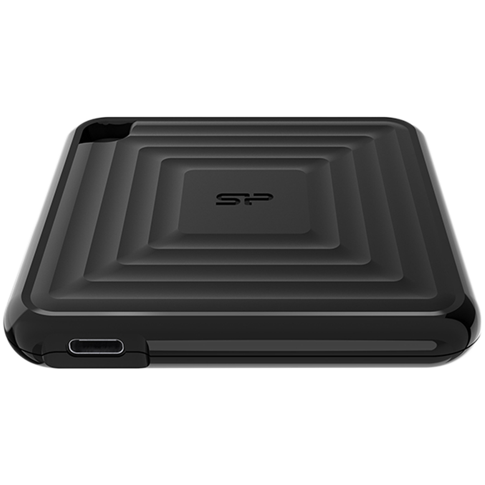 Silicon Power PC60 256GB Portable SSD SATAIII USB 3.2 Gen2 (Type-C) Portable SSD, R/W: up to 540MB/s; 500MB/s, Black