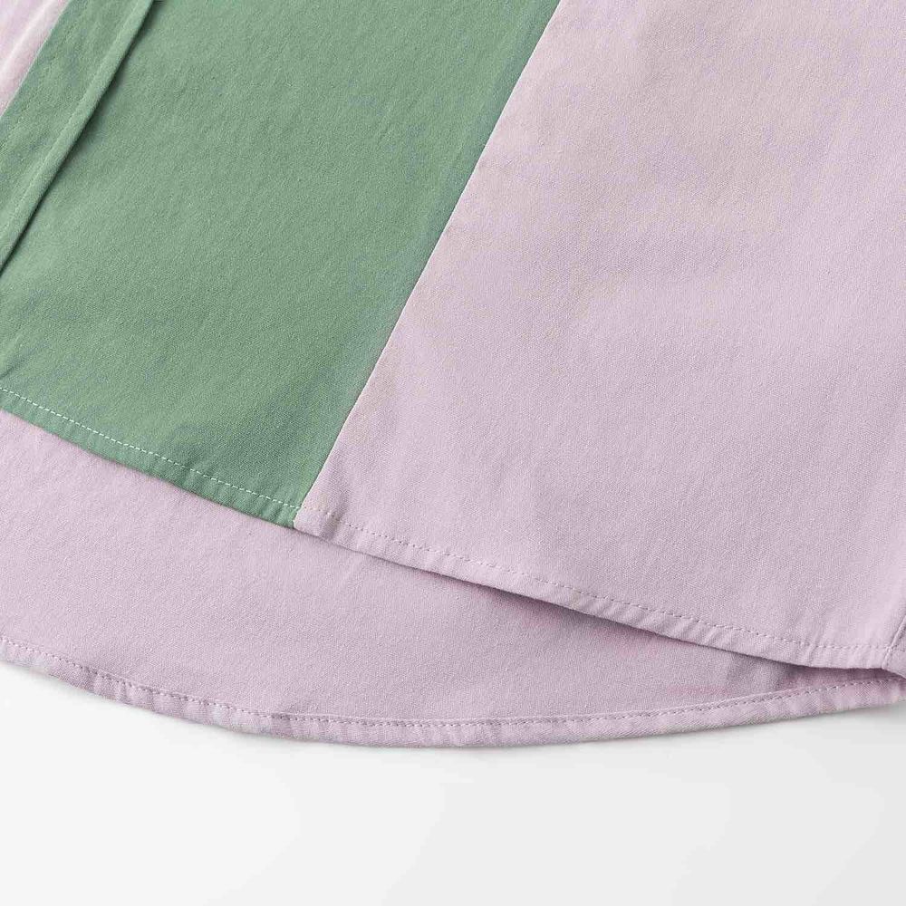 Сорочка Ymkashix Puff лиловая/темно-зеленая