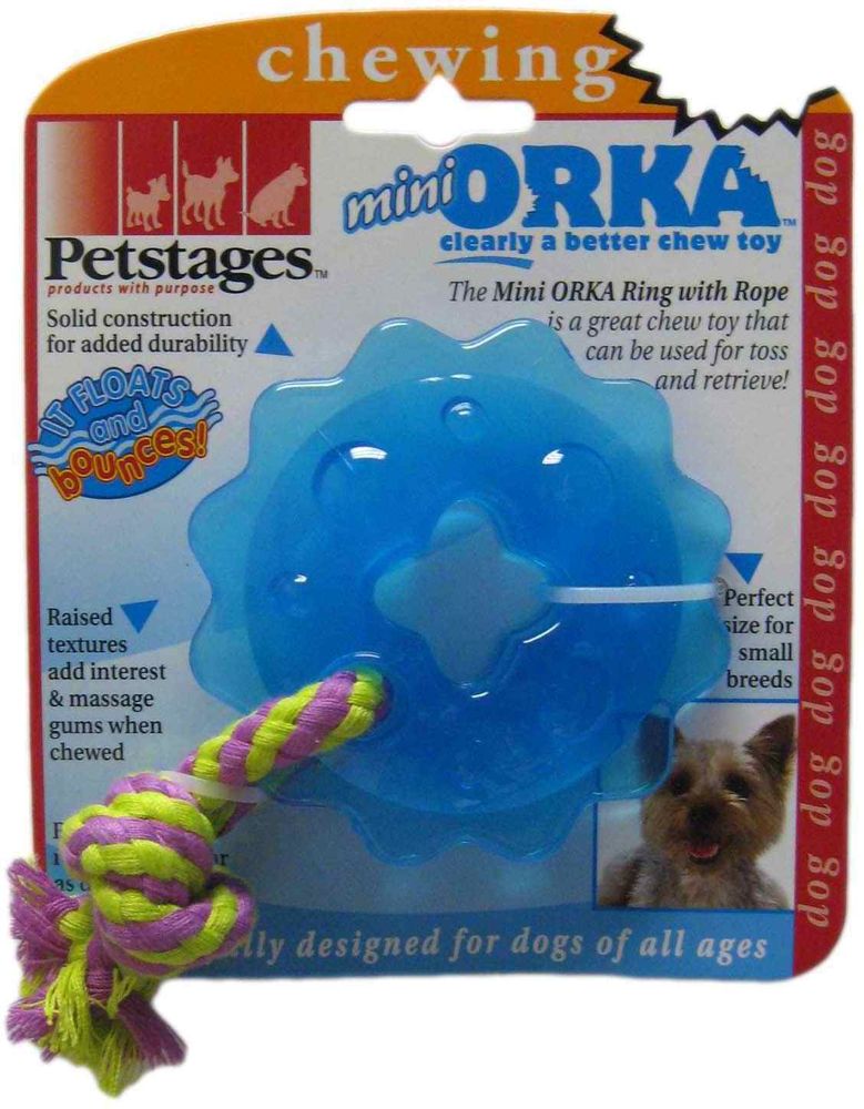 Petstages игрушка для собак Mini "ОРКА кольцо с канатом", маленькая Petstages игрушка для собак Mini "ОРКА кольцо с канатом", маленькая