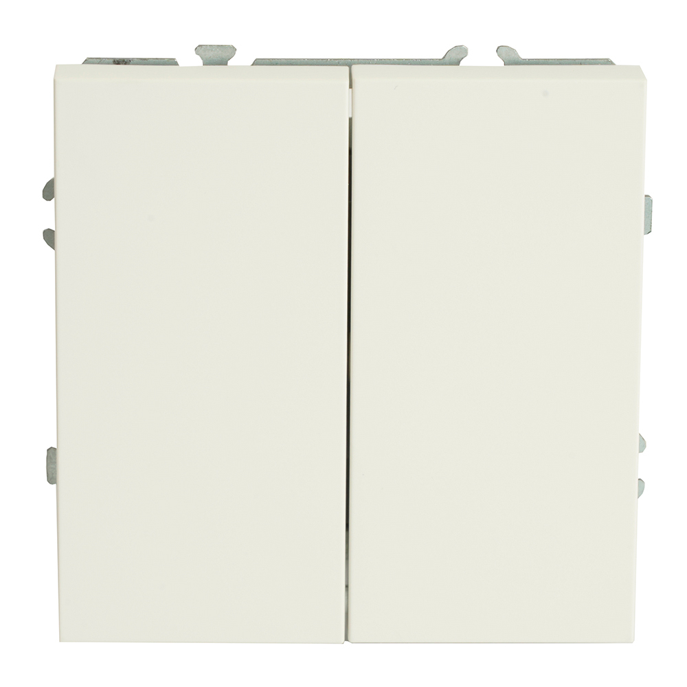 Выключатель 2-клавишный (механизм), STEKKER, 250В, 10А, серия Эмили,RSW10-5104-01, белый фарфор, soft touch 49866