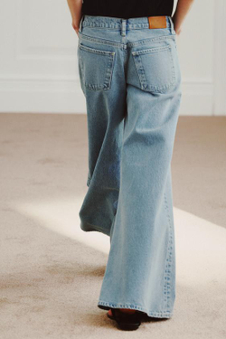 ZARA ДЖИНСЫ ZW COLLECTION MAXI WIDE LEG С НИЗКОЙ ПОСАДКОЙ, СИНИЙ