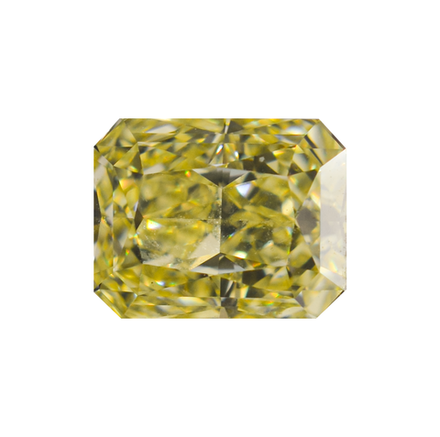 Лабораторно-выращенный бриллиант радиант 7.89 х 6.25 х 4.53 мм Fancy YELLOW/VS1 2.04 ct