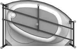 Акриловая ванна Radomir Vanessa (Радомир Ванесса) Монти 150х105 L, с каркасом