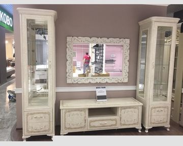 Гостиная модульная ПАТРИСИЯ-4 корень крем глянец