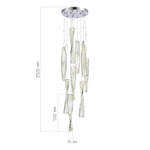 SL6205.103.09 Светильник подвесной ST-Luce Хром/Прозрачный LED 1*99W 3000K ELICA