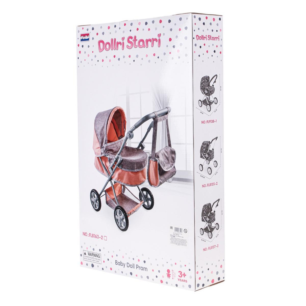 Коляска для куклы лежачая, коробка FL8127加强版