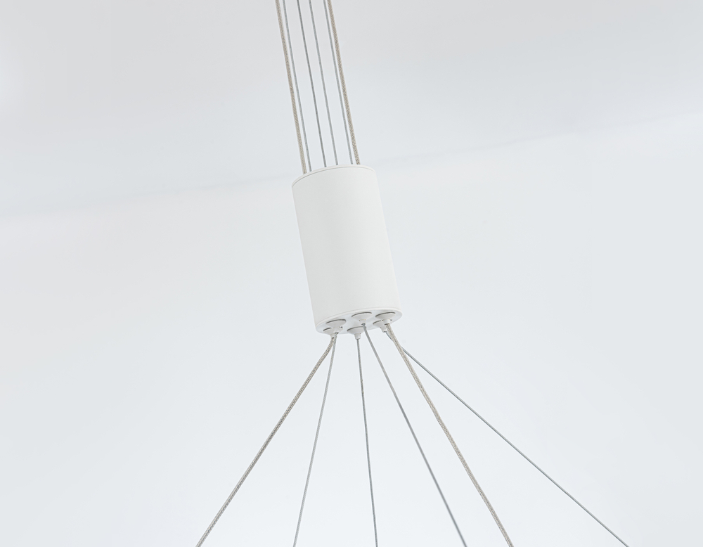 Светильник подвесной светодиодный FL5884/2 WH белый 45W 3000K/4200K/6400K D600/400*1200 (без ПДУ)