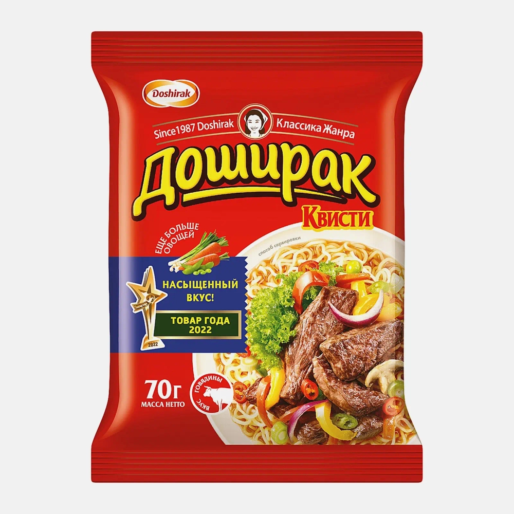 Лапша Доширак Квисти со вкусом говядины 70г