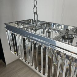 Подвесная Люстра Rh 1920S Odeon Clear Glass Fringe Chrome By Imperiumloft