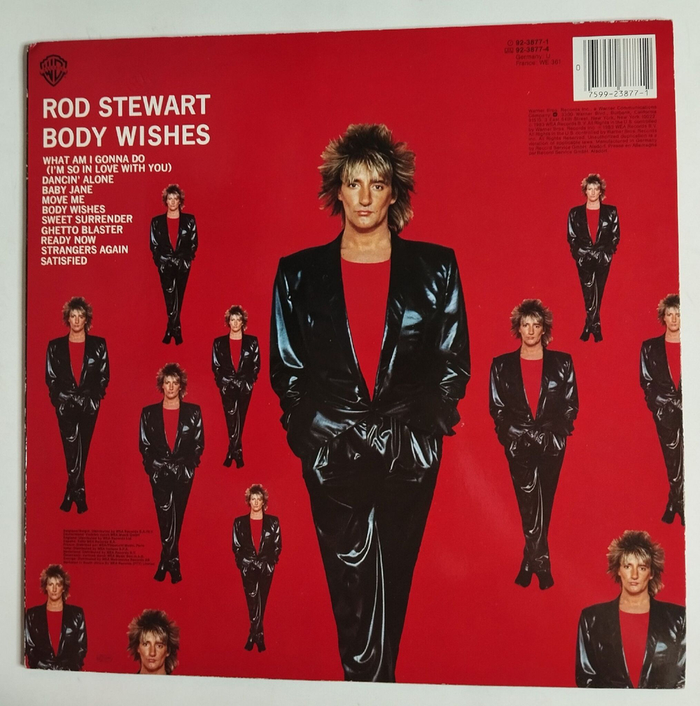 Винтажная виниловая пластинка LP Rod Stewart Body Wishes (Germany 1983)