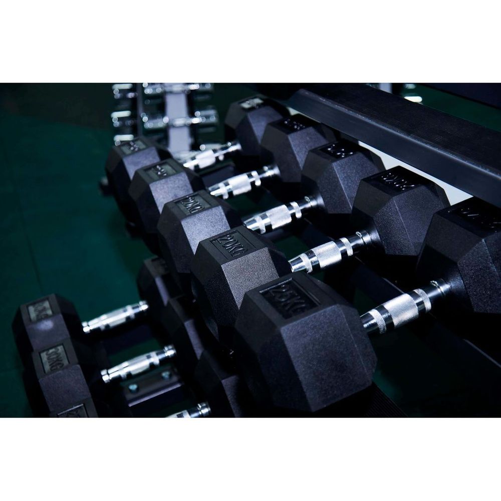 Гантель гексагональная обрезиненная PROFI-FIT  4 кг