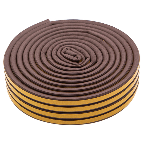 СИБРТЕХ Уплотнитель резиновый D профиль коричневый 12м