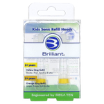 Baby Buddy, Brilliant, детские насадки Sonic, для детей от 3 лет, желтые, 2 сменные насадки