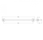 Вешало для полотенец 627мм ramonsoler. медь. TOAL02CUC