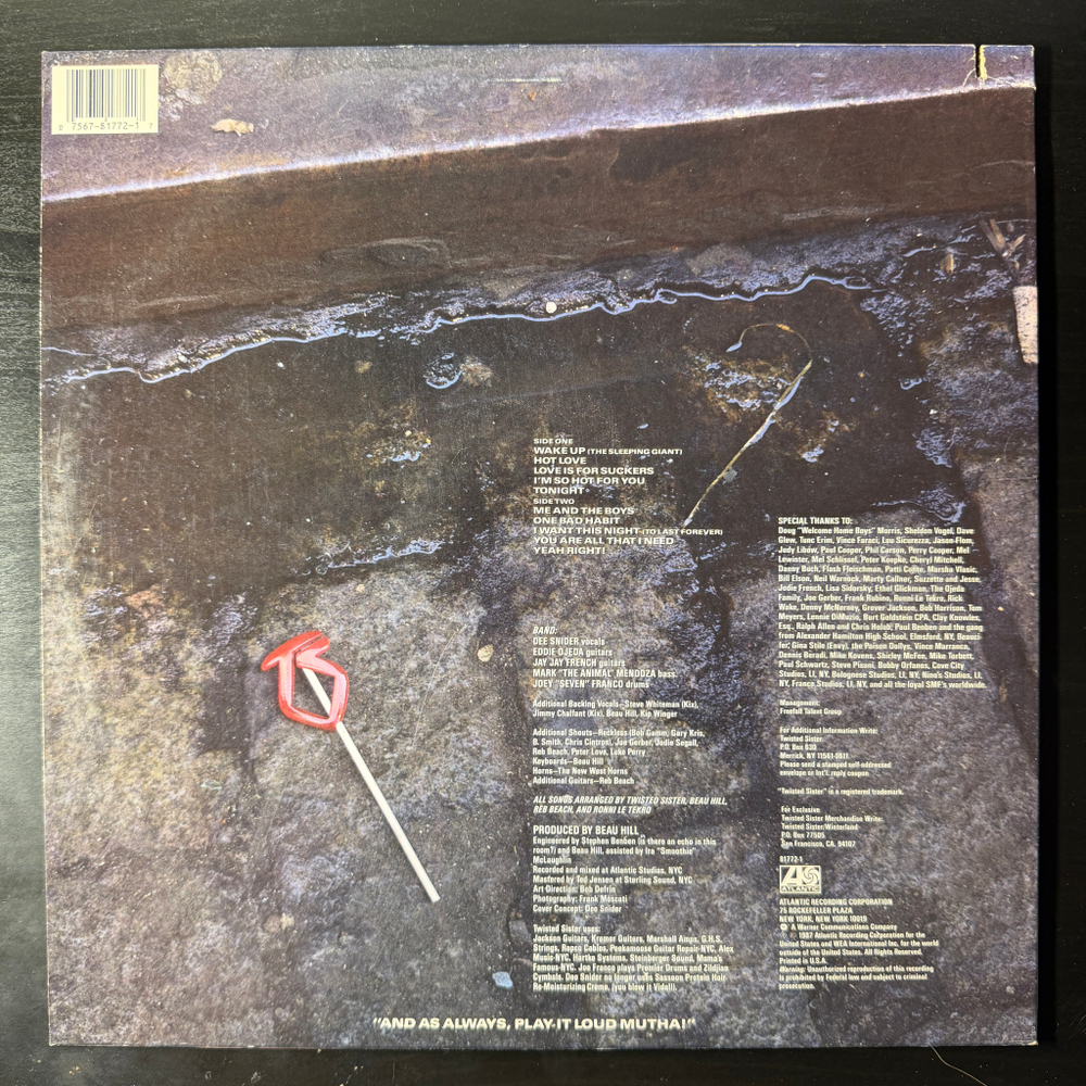 Twisted Sister ‎– Love Is For Suckers (США 1987г.)