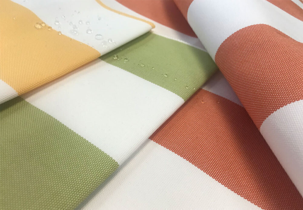 Уличная ткань Sun stripe orange (Сан страйп оранж)