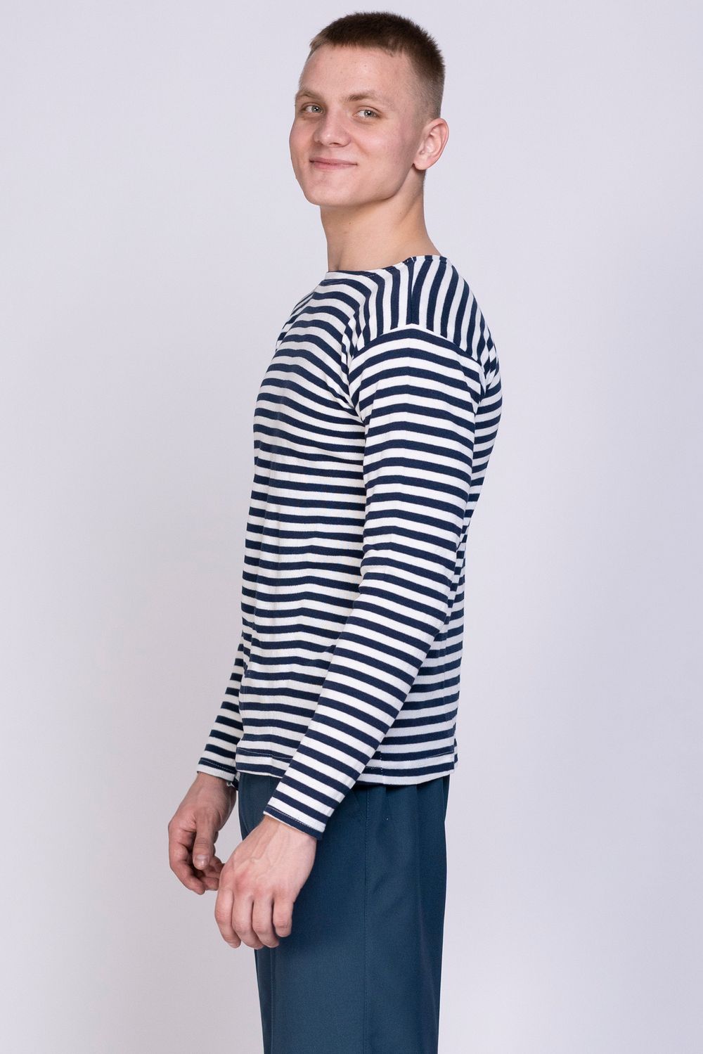 Тельняшка  сувенирная мужская (темно-синие полосы)