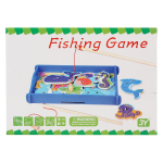 Развивающая игрушка деревянная Рыбалка маленькая с рыбкаами, коробка C-41671