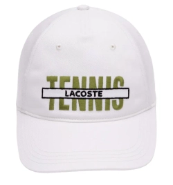 Теннисная кепка Lacoste Embroidered Cotton Gabardine - white