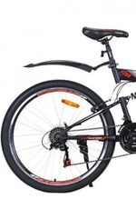 Велосипед 26" AVENGER F260, черный/оранжевый неон, 18"