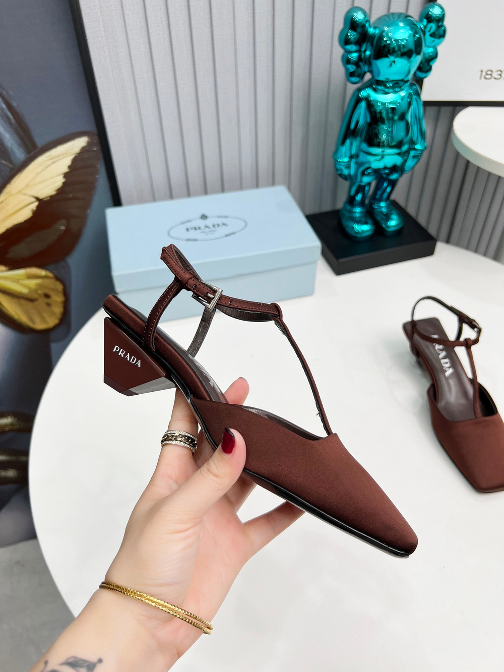 Prada Satin Slingback Pumps