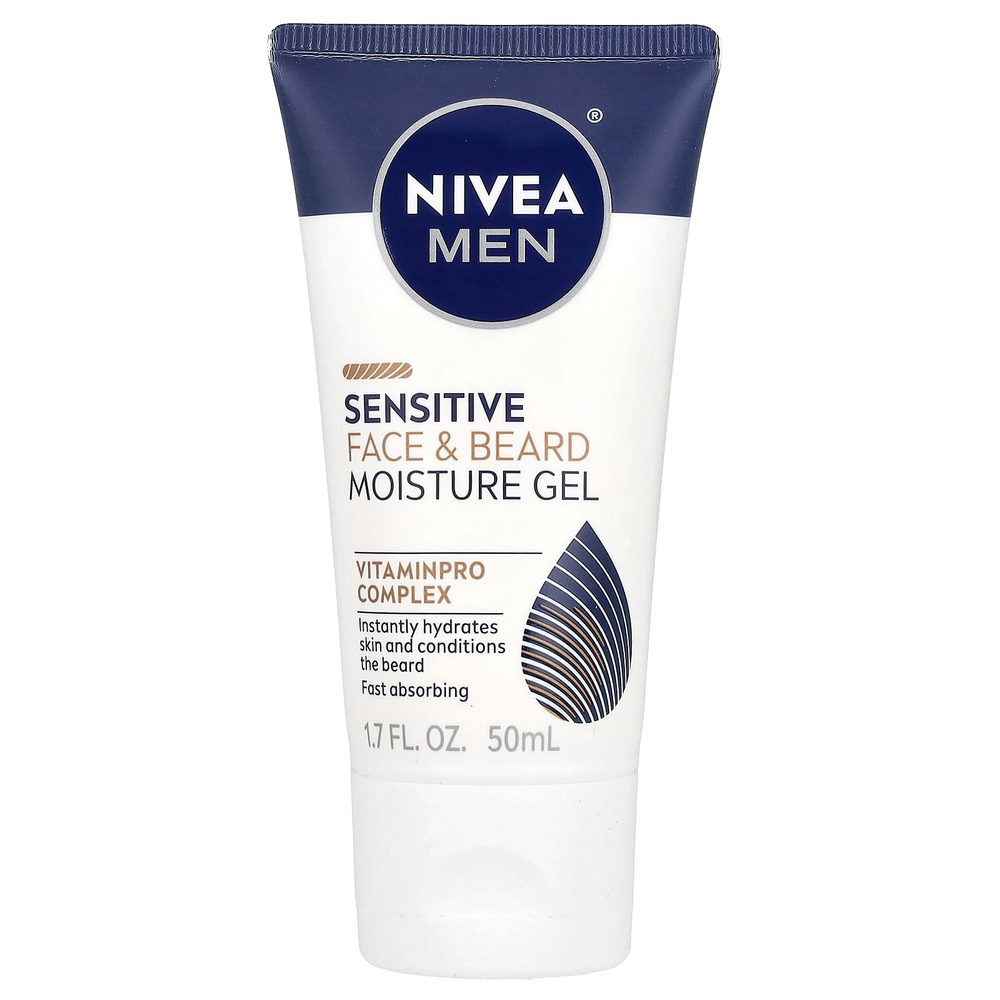 Nivea, Увлажняющий гель для чувствительного лица и бороды для мужчин, 50 мл (1,7 жидк. унц.)