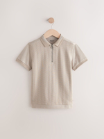 Поло с молнией для мальчика Next E66-264, Песочный