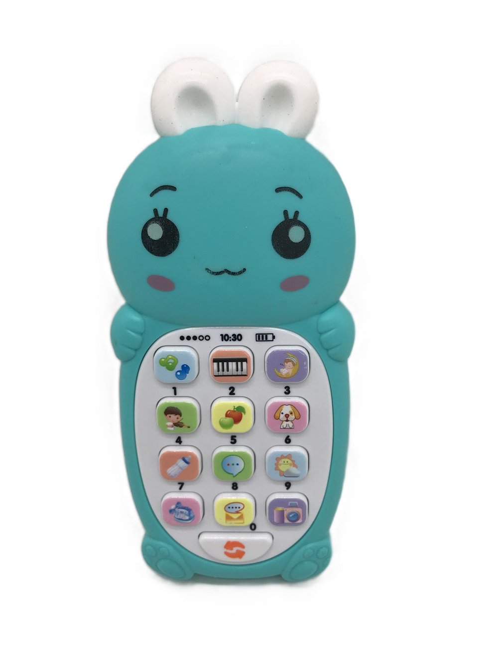 Игрушка звуковая Телефон Зайчонок цвет голубой