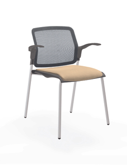 Movie стул со спинкой-сеткой и мягким сиденьем